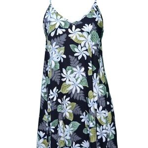 White Tiare Short Hawaiian Dress With Scarf Hem